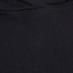 John Elliott Black Cotton Side Zip Detail Hooded Villain Sweatshirt L
