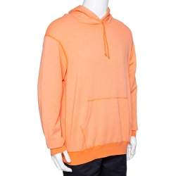 John Elliott Orange Vintage Fleece Lightweight Hoodie L 