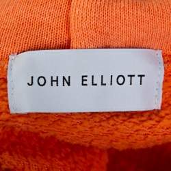 John Elliott Orange Vintage Fleece Lightweight Hoodie L 