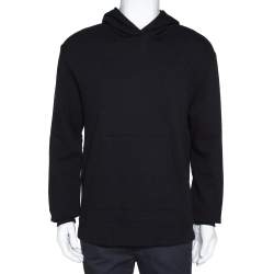 John Elliott Black Cotton Terry Jersey Hoodie M