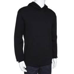 John Elliott Black Cotton Terry Jersey Hoodie M