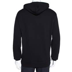 John Elliott Black Cotton Terry Jersey Hoodie M