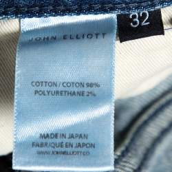 John Elliott Blue Distressed Denim The Cast 2 Slim Fit Jeans M
