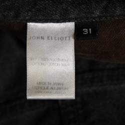 John Elliott Grey Denim Frayed Hem Detail Shorts M