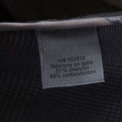 John Varvatos Dark Grey Houndstooth Patterned Linen Cotton Blazer XL
