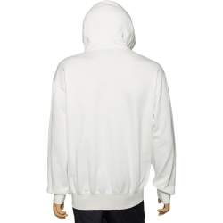 Johnlawrencesullivan White Cotton Zip Detail Hoodie L
