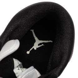 Pre Owned Nike Jordan 1 Mid Union Red Leather High Top Sneakers Size 41