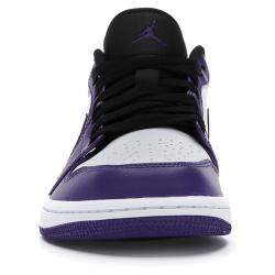 Pre Owned Nike Jordan 1 Low Court Purple White EU 38 US 5.5Y