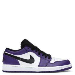 Pre Owned Nike Jordan 1 Low Court Purple White Sneakers US Size 10 EU Size 44