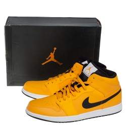 Air Jordan 1 Mid University Gold/Black Sneakers Size 47.5