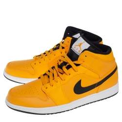 Air Jordan 1 Mid University Gold/Black Sneakers Size 47.5