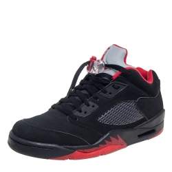 Jordan Black Nubuck Retro  Lace Up Sneakers Size 42.5