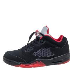 Jordan Black Nubuck Retro  Lace Up Sneakers Size 42.5