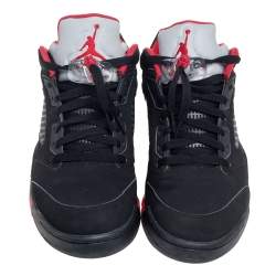 Jordan Black Nubuck Retro  Lace Up Sneakers Size 42.5