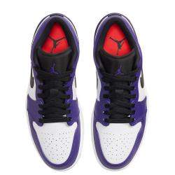 Jordan 1 Low Court Purple White Sneakers Size US 8 (EU 41)