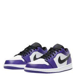 Jordan 1 Low Court Purple White Sneakers Size US 8 (EU 41)