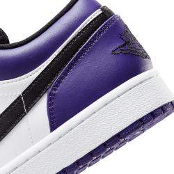 Jordan 1 Low Court Purple White Sneakers Size US 8 (EU 41)