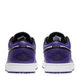 Pre Owned Jordan 1 Low Court Purple White Sneakers Size US 8.5 (EU 42)
