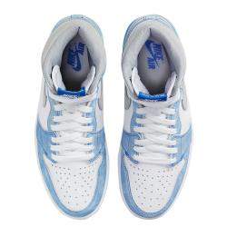 Pre Owned Jordan 1 Retro High Hyper Royal Smoke Grey Sneakers Size US 8.5 (EU 42)