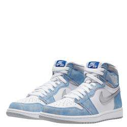 Pre Owned Jordan 1 Retro High Hyper Royal Smoke Grey Sneakers Size US 8.5 (EU 42)