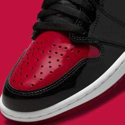 Jordan 1 High Patent Bred Sneakers Size US 7 (EU 40)