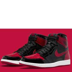 Jordan 1 High Patent Bred Sneakers Size US 7 (EU 40)