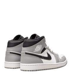 Pre Owned Jordan 1 Mid Light Smoke Grey Anthracite Sneakers Size US 7.5 (EU 40.5)