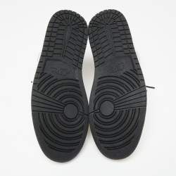 Pre Owned Air Jordan 1 Mid SE Tricolor Leather High Top Sneakers Size 44