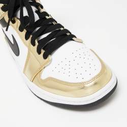 Pre Owned Air Jordan 1 Mid SE Tricolor Leather High Top Sneakers Size 44