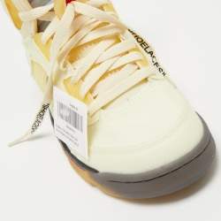 Off White x Air Jordan Cream Mesh Air Jordan 5 Retro Sail High Top Sneakers Size 41