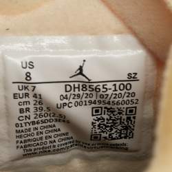Off White x Air Jordan Cream Mesh Air Jordan 5 Retro Sail High Top Sneakers Size 41