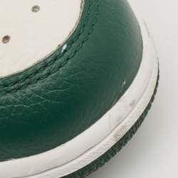 Air Jordan Green/White Leather jordan 1 Retro Gorge Green Sneakers Size 44.5