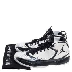 Air Jordan Black/White  Fly Over Basket Sneakers Size 44.5