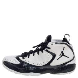 Air Jordan Black/White  Fly Over Basket Sneakers Size 44.5