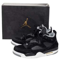 Jordan Black Suede And Leather Son of Mars Low Mid Top Sneakers Size 46