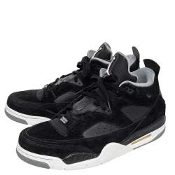 Jordan Black Suede And Leather Son of Mars Low Mid Top Sneakers Size 46