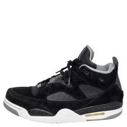 Jordan Black Suede And Leather Son of Mars Low Mid Top Sneakers Size 46