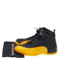 Jordan 12 Retro Black/Yellow University Gold Sneakers Size 47