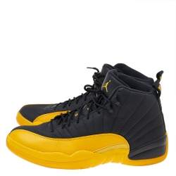 Jordan 12 Retro Black/Yellow University Gold Sneakers Size 47