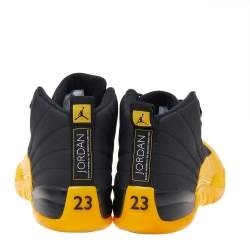 Jordan 12 Retro Black/Yellow University Gold Sneakers Size 47