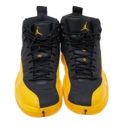 Jordan 12 Retro Black/Yellow University Gold Sneakers Size 47