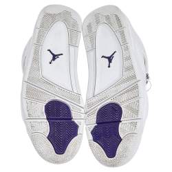 Nike Jordan White Leather And Mesh 4 Retro Pure Money Sneakers Size 47