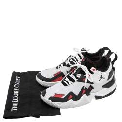 Nike Jordan White/Black/University Red Westbrook One Take Sneakers Size 42.5