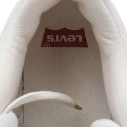 Air Jordan x Levis Cream Canvas Air Jordan 4 Retro High Top Sneakers Size 47