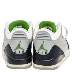 Jordan Multicolor Leather Air Jordan 3 Retro Chlorophyll High Top Sneakers Size 42