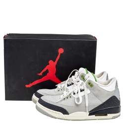 Jordan Multicolor Leather Air Jordan 3 Retro Chlorophyll High Top Sneakers Size 42