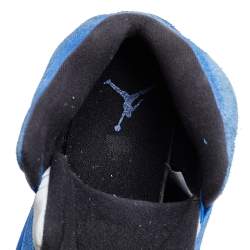Jordan Blue Suede Air Jordan 5 Retro High Top Sneakers Size 45