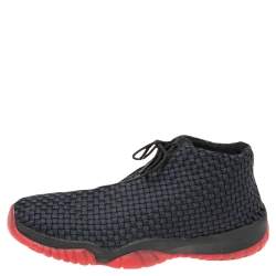 Air Jordan Black/Navy Blue Weave Fabric Future Low-Top Sneakers Size 46