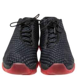 Air Jordan Black/Navy Blue Weave Fabric Future Low-Top Sneakers Size 46