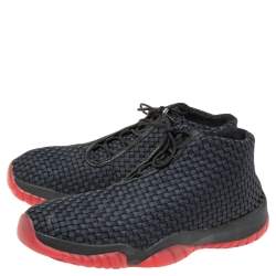 Air Jordan Black/Navy Blue Weave Fabric Future Low-Top Sneakers Size 46